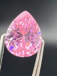 เพชรรัสเซีย 7X9 มม ( 2 เม็ด) ROYAL PINK DIAMOND พลอย CUBIC ZIRCONIA CZ PEAR SHAPE 7X9 MM ( 2 PCS)