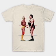 Vintage Andre the Giant vs Hulk Hogan T-Shirt-Crayon Texture Authentic Cotton 1 S-5XL