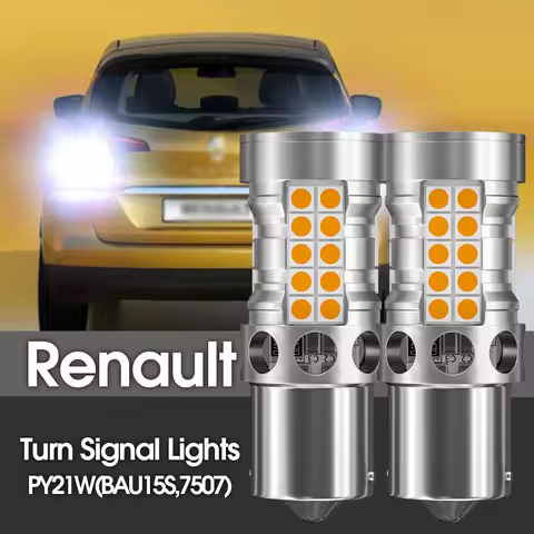 2pcs LED Turn Signal Light Lamp PY21W BAU15S For Renault Twingo 2 3 Megane 4 Laguna 1 Koleos Kaptur 