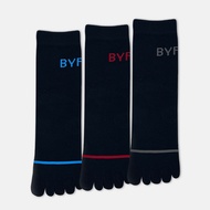 Byford 3pairs Men Full Length Toe Socks Cotton BMS459338