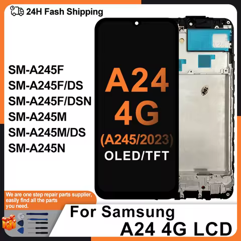 6.5" For Samsung Galaxy A24 4G LCD SM-A245F Display SSM-A245M Touch Screen Digitizer For Samsung A24