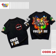 Boys' T-shirts with ff game characters, ages 3-14 years, SHIBAKIDS C38 clothes for boys