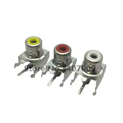 5PCS AV-8.4-3 AV Pin Jack 3 Color RCA Female Audio Video AV Socket Connector