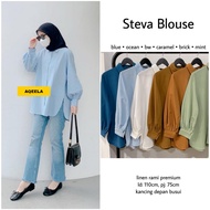 KEMEJA STEVA BLOUSE - Nursing Shirt Aqeela Linen RamiWanita