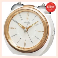Seiko clock, table clock, copper color, glossy finish, body size: 10.5×11.2×9.1cm, alarm clock, analog, bell sound alarm KR507W