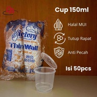 Thinwall Sauce Cup 150ml contains 25 pieces, VICTORY brand | Plastic Sambal Container | Sambal Cup |