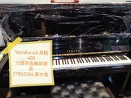 Yamaha u3 piano rent or sale  鋼琴租賃