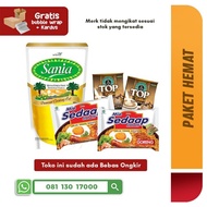 Dijual Paket Sembako - Minyak Goreng 1L + Mie Instan 2Pc + Kopi 30Gr