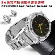 Fashion Modification~Farm Oak GA-2100/2110/B2100GM2100 Metal Case Strap Diamond Case Watch Accessori