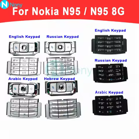 Nony N95 Cover Keyboard For Nokia N95 / N95 8G Phone English Russian Arabic Hebrew Keypad Housing Re