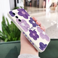 เคสดอกไม้สีม่วง Huawei P40 P30 P20 Pro Lite P50 Pro แฟชั่นการออกแบบสร้างสรรค์