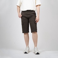 DP | Slim Fit Army Coffee Cargo Short Pants - DHP11014S
