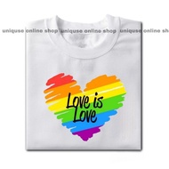 LGBTQ Love is Love Heart Tshirt, 100% cotton UNISEX