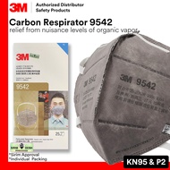 3M 9542 9542V Valve Carbon Respirator KN95 & P2  Nuisance Level Organic Vapor Smell Relief Mask Indi