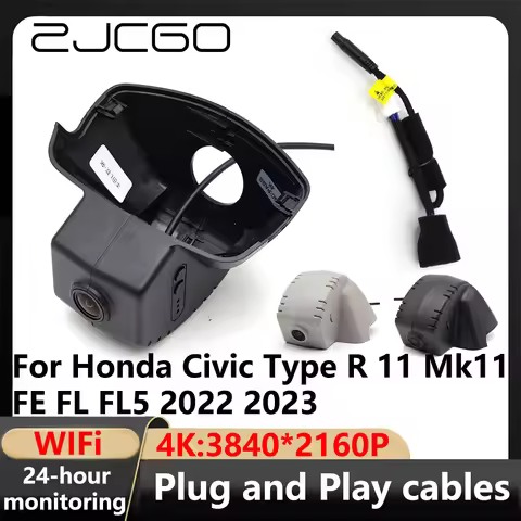 ZJCGO 4K Wifi 3840*2160 Car DVR Dash Cam Camera Video Recorder For Honda Civic Type R 11 Mk11 FE FL
