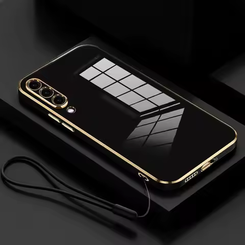 A 50 70 20 30 30s Luxury Plating Lanyard Silicone Case For Samsung Galaxy A50 A70 A20 A30 A30s A7 20