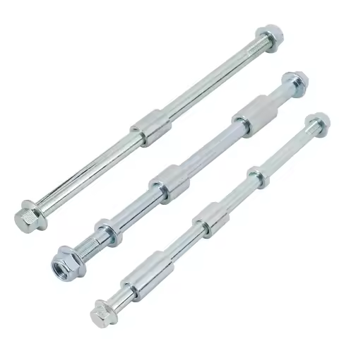 10 12mm 200mm / 245mm / 270mm + 3 Spacers Front Back Rear Axle for 70cc 90cc 125cc 140cc 200cc 250cc