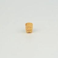 051949荷葉羊/亮黃色/帶孔素材/月夜城/阿拉善/晶石/天然/水晶