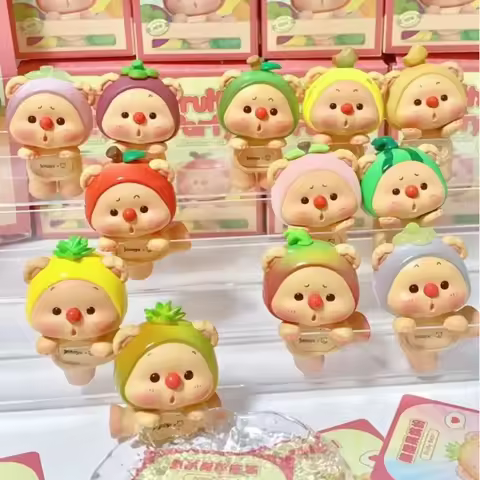 Genuine Oyo Bear Cub Fruit Power Party Mini Series Blind Box Cute Handy Puppet Desktop Ornament Myst