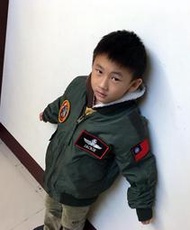 {我愛空軍} 台灣製 兒童飛夾 空軍 兒童飛行夾克 MA1 飛夾 少年 防風鋪棉 外套 綠色黑色小孩