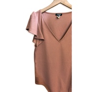 Ex.press vneck flutter Sleeve Bodysuit R2E