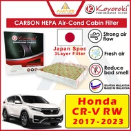 Koyoroki PM2.5+CARBON HEPA Air-Cond Cabin Filter for Honda CR-V/ CRV RW (2017-2023)(80291-TFO-941)[A