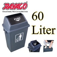 RAYACO 60L Swing Top Garbage Bin With Swing Lid l Dustbin l Waste Paper Bin l Trash Bin l Tong Sampa
