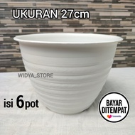 Pot Bunga Tawon Putih isi 5pcs / 6pcs Pot Besar Jumbo Pot Ukuran Sedang Pot Mini Ukuran 10 12 15 18 21 24 27 30 cm Pot Tanaman Hias Pot Bunga Murah 1 Lusin Pot Bunga Plastik Lusinan Murah Pot Bunga Pot Tawon Ukuran 30cm 24cm 21cm 18cm 15cm 12cm 10cm