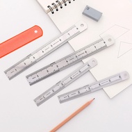 15cm/20cm/30cm Metal Thick Stainless Steel Ruler Student Stationery Office Drawing Measuring Ruler