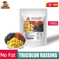 Mr.Squirrel Tricolor Raisins Seedless 100g Organic Healthy Low Carb Dried Fruit