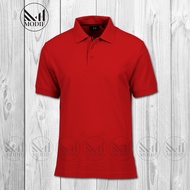 Plain Polo t shirt Red "100% Premium fabric unisex polo shirt baju kolar t shirt lelaki perempuan (R
