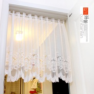 European-Style Beautiful Curtain Window Screen Door Curtain Pastoral Half Curtain Hanging Curtain Lace Hanging Curtain Bedroom Curtain Kitchen Curtain Beautiful Curtain Decoration