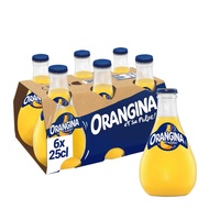 Orangina Orange Juice ออเรนจิน่า เครื่องดื่มน้ำส้มโซดา 250ml. x 6ขวด