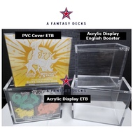 Acrylic Display Case Pokemon ETB and English Booster PVC Cover Available