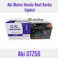 Aki Motor Honda Beat Karbu Injeksi   GTZ5S GSL  ACCU kering MFHonda Beat Karbu Injeksi