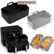 MNWHUC Air Fryer Baking Tray, Reusable Rectangle Air Fryer Basket, Silicone Rectangle Basket Contain