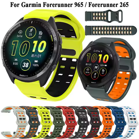Silicone Sport Strap For Garmin Forerunner 255 265 965 745 Watch Band For Garmin Venu 3 2 Vivoactive