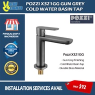 Pozzi X321GG Gun Grey Cold Water Basin Tap Bathroom Tap