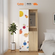 Cubic LUNA LPM 201 Lemari Pakaian Bergambar 2 Pintu / Lemari Baju / Wardrobe