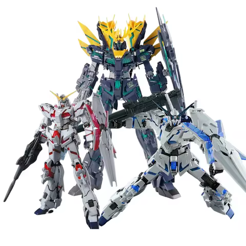 Daban Mg 1/100 6637 RX-0 Unicorn Fighter Blue white Ver Banshee Assembly Model Collectible robot kit