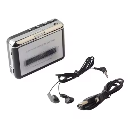 USB Cassette Capture Radio Player Portable USB Cassette Tape to MP3 Converter Capture Audio Music Pl