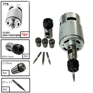 ۞775 DC Motor 12-36V 4000-12000 RPM Ball Bearing Spindle Motor with ER11 Extension Rod High PowzV*Z