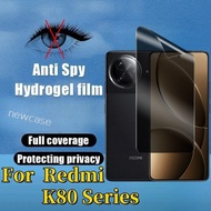 1-3Pcs Privacy Anti Spy Front Full Cover Protection Tpu Hydrogel Film For Xiaomi Redmi K80 Pro 5G 20
