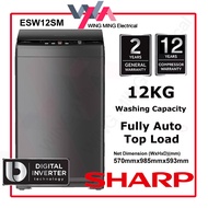 Sharp 12KG Top Load Washing Machine Washer/ Mesin Basuh Inverter (ESW12SM) Mesin Basuh Auto/洗衣机
