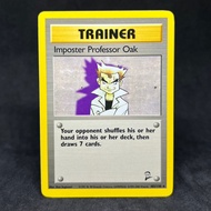Vintage Pokemon TCG Imposter Professor Oak 102/130 2000 Base Set 2 Trading Card