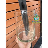 Round cylindrical glass vase 15x20 cm - mini aquarium - terrarium - desk decor aquarium decoration