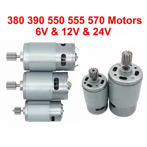 1PC Electric Car Motor Children's Electric Car Motor 550 RS390 RS380 12V 6V 24V DL555 10 Teeth Engin