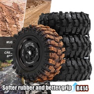4Pcs 88mm For 1/12 RC Crawler MJX H12Y+ MN-128 MN82S LC79 Soft 1.9 Crawler Tires and Beadlock Wheels