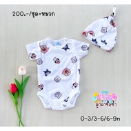 Anpanman Bodysuit Set With Hat 6-9m Second Hand Little One Wears To Take Photos