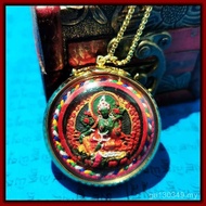 Buddha Pendant Thangka Portable Small Buddha Statue Green Tara Benming Buddha Statue Tibetan Rubbing
